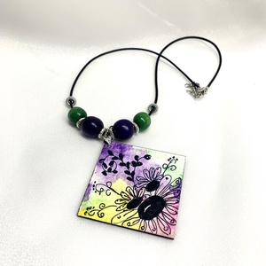 Set handmade unicat din lemn- pictat manual - bijuterii - seturi de bijuterii - Artynos.ro
