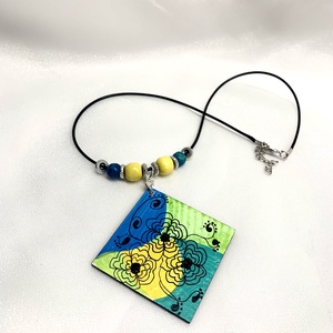 Set handmade unicat din lemn- pictat manual - bijuterii - seturi de bijuterii - Artynos.ro