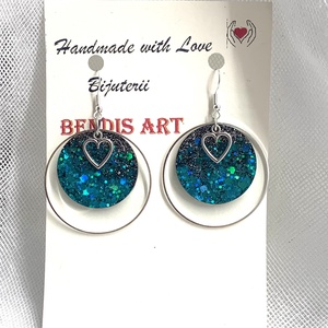 Cercei handmade unicat din rasina, Bijuterii, Cercei, Cercei agățați, Confecționarea bijuteriilor, ARTYNOS
