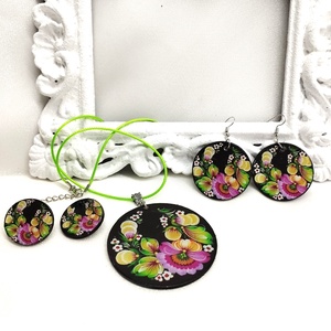Set bijuterii handmade  , Bijuterii, Seturi de bijuterii, Confecționarea bijuteriilor, Decoupage, transfer și tehnici șervețel, ARTYNOS