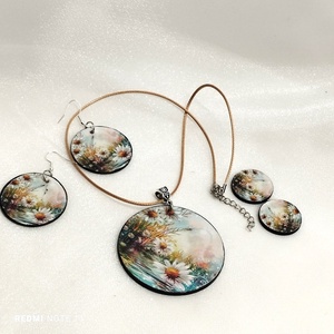Set bijuterii handmade, Bijuterii, Seturi de bijuterii, Confecționarea bijuteriilor, Decoupage, transfer și tehnici șervețel, ARTYNOS