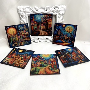 cadouri - set suport de pahare, Casă & Stil de viață, Accesorii pentru echipamente de bucătărie, Accesorii de servire, Suporturi pahare, Decoupage, transfer și tehnici șervețel, ARTYNOS