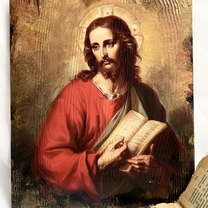Set handmde unicat -icoana cu lumanare - casă & stil de viață - obiecte religioase și de devoțiune - binecuvântarea casei - Artynos.ro