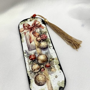 Semn de carte din lemn, decorat manual - cărți și creații cu tematică muzicală, cadouri - semn de carte - Artynos.ro