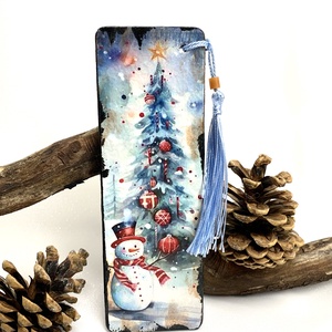 Semn de carte din lemn, decorat manual, Carti si creatii cu tematica muzicala, cadouri, Semn de carte, Decoupage, transfer si tehnici servetel, ARTYNOS