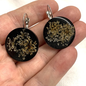 cercei handmade unicat din rasina si flori naturale, Bijuterii, Cercei, Cercei agățați, Confecționarea bijuteriilor, ARTYNOS