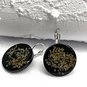 cercei handmade unicat din rasina si flori naturale - bijuterii - cercei - cercei agățați - Artynos.ro