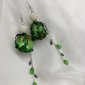 cercei handmade unicat din rasina si flori naturale - bijuterii - cercei - cercei și ornamente pentru urechi - Artynos.ro