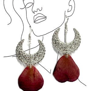 cercei handmade unicat din rasina si flori naturale  00003, Bijuterii, Cercei, Cercei agățați, Confecționarea bijuteriilor, ARTYNOS