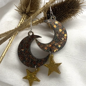 Cercei handmade unicat din rasina 00043, Bijuterii, Cercei, Cercei drop, Confecționarea bijuteriilor, ARTYNOS