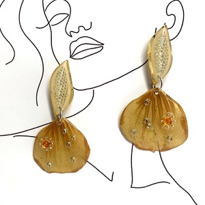 cercei handmade unicat din rasina si flori naturale 00082, Bijuterii, Cercei, Cercei drop, Confecționarea bijuteriilor, ARTYNOS