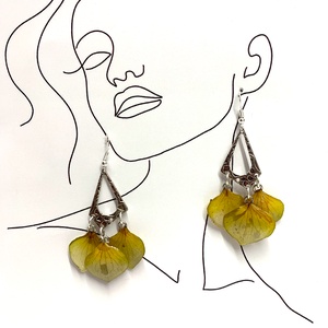cercei handmade unicat din rasina si flori naturale 00091, Bijuterii, Cercei, Cercei drop, Confecționarea bijuteriilor, ARTYNOS