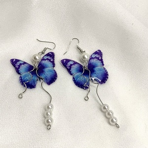 cercei handmade unicat -model fluturi 00101 - bijuterii - cercei - cercei drop - Artynos.ro