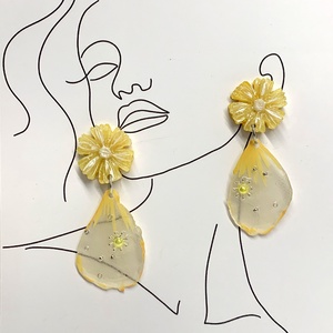 cercei handmade unicat din rasina si flori naturale 00117, , Confecționarea bijuteriilor, ARTYNOS