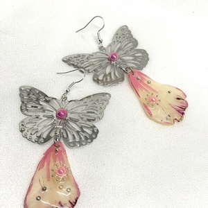 cercei handmade unicat din rasina si flori naturale 00118 -  - Artynos.ro