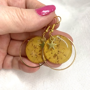 cercei handmade unicat din rasina si flori naturale  00121, , Confecționarea bijuteriilor, ARTYNOS