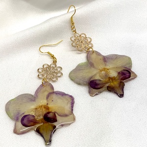 Set Bijuterii handmade unicat din rasina si flori naturale 00491 -  - Artynos.ro