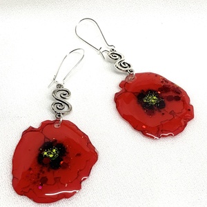 cercei handmade unicat din rășină  00511 - Artynos.ro