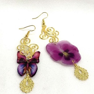 cercei handmade unicat din rășină 00515 - bijuterii - cercei - cercei drop - Artynos.ro