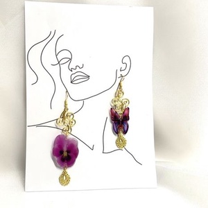 cercei handmade unicat din rășină 00515 - bijuterii - cercei - cercei drop - Artynos.ro