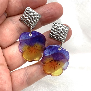 cercei handmade unicat din rășină 00517 - bijuterii - cercei - cercei drop - Artynos.ro