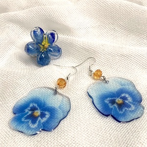 Set bijuterii handmade unicat din rășină 00521 -  - Artynos.ro