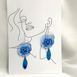 Set  bijuterii handmade unicat din rășină si flori naturale  00522 -  - Artynos.ro