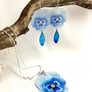 Set  bijuterii handmade unicat din rășină si flori naturale  00522 - Artynos.ro