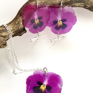 Set bijuterii handmade unicat din rășină 00523 - Artynos.ro