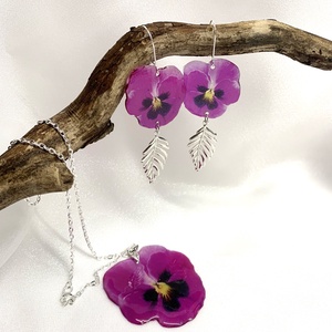 Set bijuterii handmade unicat din rășină 00524 - Artynos.ro