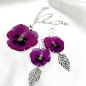 Set bijuterii handmade unicat din rășină 00524 -  - Artynos.ro