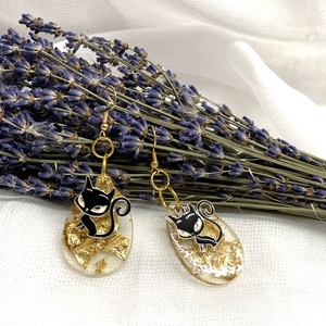 cercei handmade din rasina 00532 - Artynos.ro