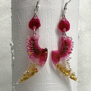 cercei handmade unicat din rasina  00536 - Artynos.ro