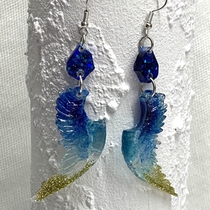 cercei handmade unicat din rasina 00537 - Artynos.ro