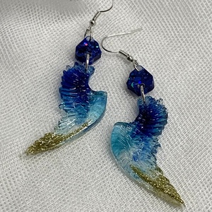 cercei handmade unicat din rasina 00537 -  - Artynos.ro