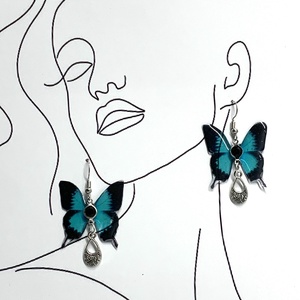 cercei handmade unicat din rasina 00571 -  - Artynos.ro
