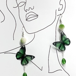  cercei handmade unicat din rasina 00572 - bijuterii - cercei - cercei drop - Artynos.ro