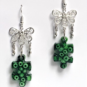 cercei handmade unicat din rasina 00576 - Artynos.ro
