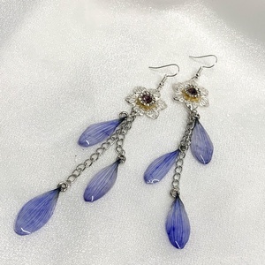  cercei handmade unicat din rasina si flori naturale 00582 -  - Artynos.ro