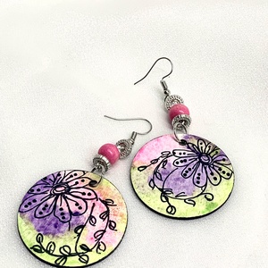 Set bijuterii handmade unicat -pictat manual 00631 -  - Artynos.ro