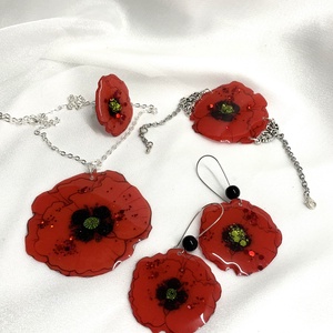 cercei handmade unicat din rasina 00667 - Artynos.ro