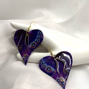 cercei handmade unicat din rasina 00677 - Artynos.ro