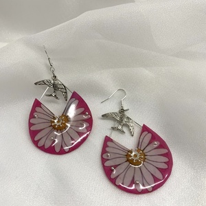  cercei handmade unicat din rășină 00681 - bijuterii - cercei - cercei drop - Artynos.ro