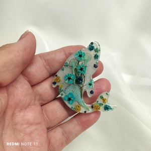 Broșă handmade unicat - din rasina 00697 - bijuterii - broșă, insigne - insigne - Artynos.ro