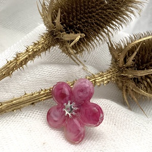 Set bijuterii handmade unicat din rasina si flori naturale 00705 -  - Artynos.ro