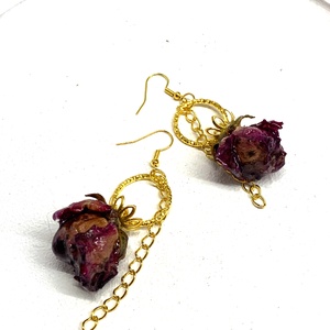 cercei handmade unicat din rasina si flori naturale 00166, , Confectionarea bijuteriilor, ARTYNOS