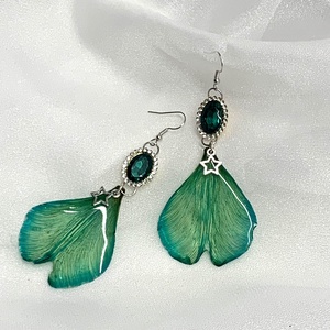 cercei handmade unicat din rasina si flori naturale 00726 -  - Artynos.ro