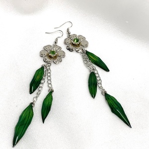 cercei handmade unicat din rasina si flori naturale 00731 -  - Artynos.ro