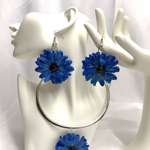 Set Bijuterii unicat din rasina flori naturale 00837 -  - Artynos.ro