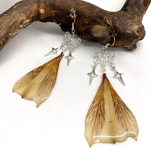 cercei handmade unicat din rasina si flori natural 00847 -  - Artynos.ro